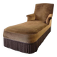 Chaise longue vintage / fauteuil / méridienne avec franges
