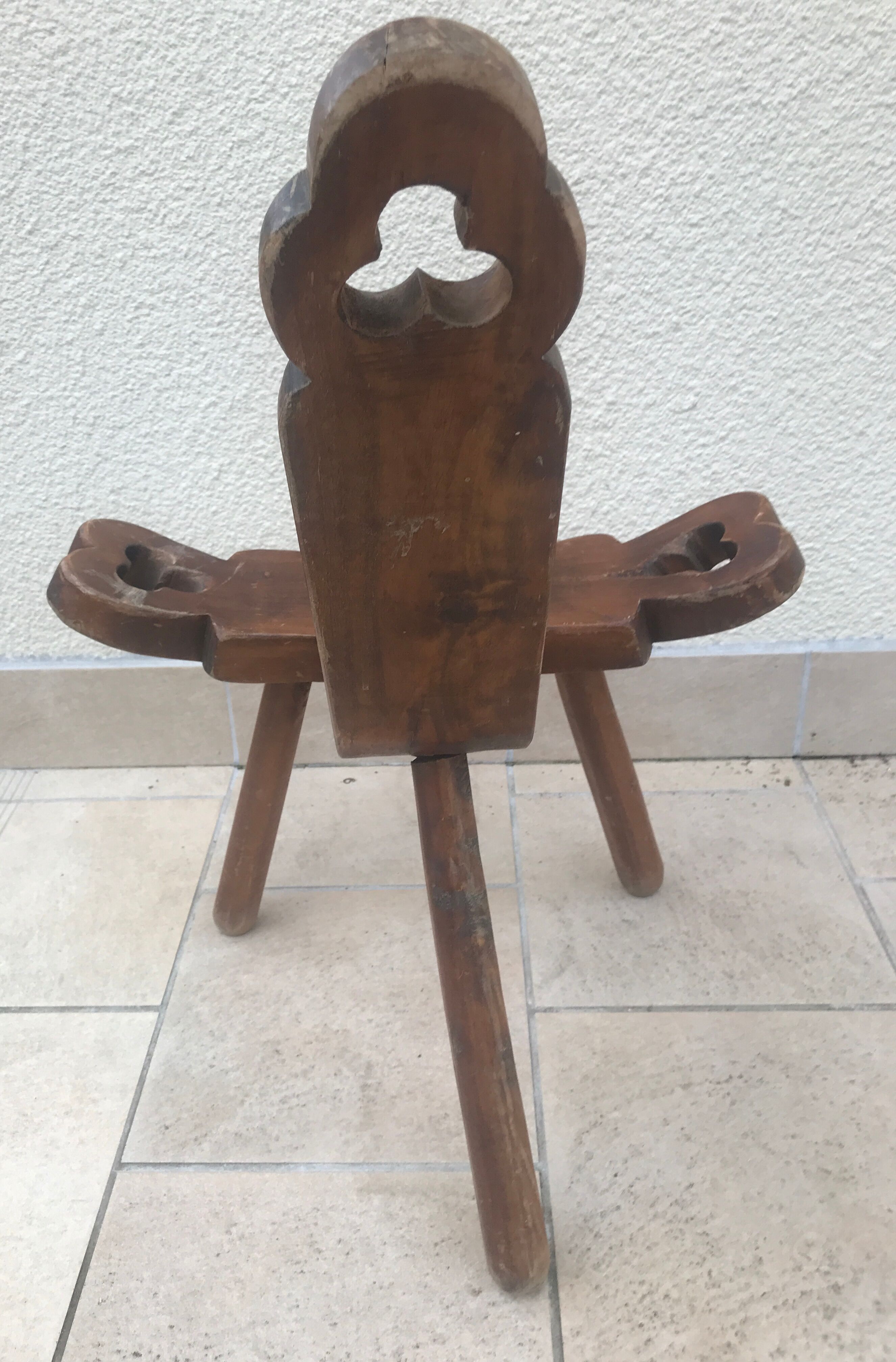 Brutalist tripod chair