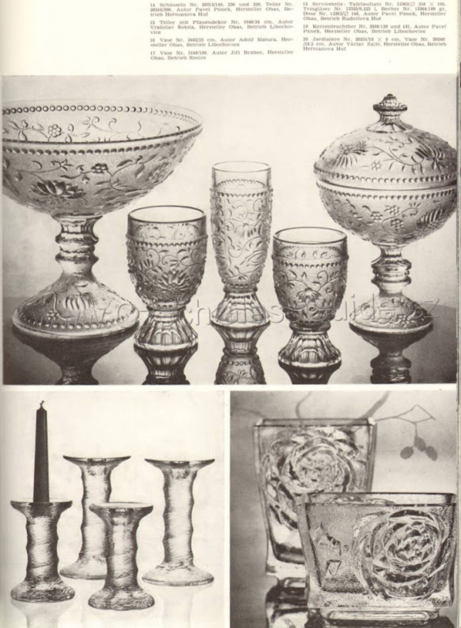 Vintage Cibulak Glass Pedestal Box by Oavel Panek: Czech Bonbon Candy Jar