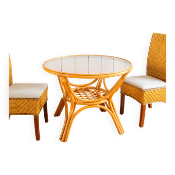 Bamboo and rattan table