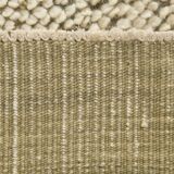 4x7 Army Green & Beige Modern Kilim Rug, 130x215Cm