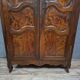 Bressanne wardrobe in walnut and solid oak, regional work from the 20th century.