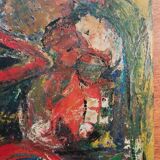 Peinture à l'huile sur carton