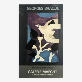 Georges BRAQUE (after) Last messages / Galerie Maeght, 1967. Original lithograph poster