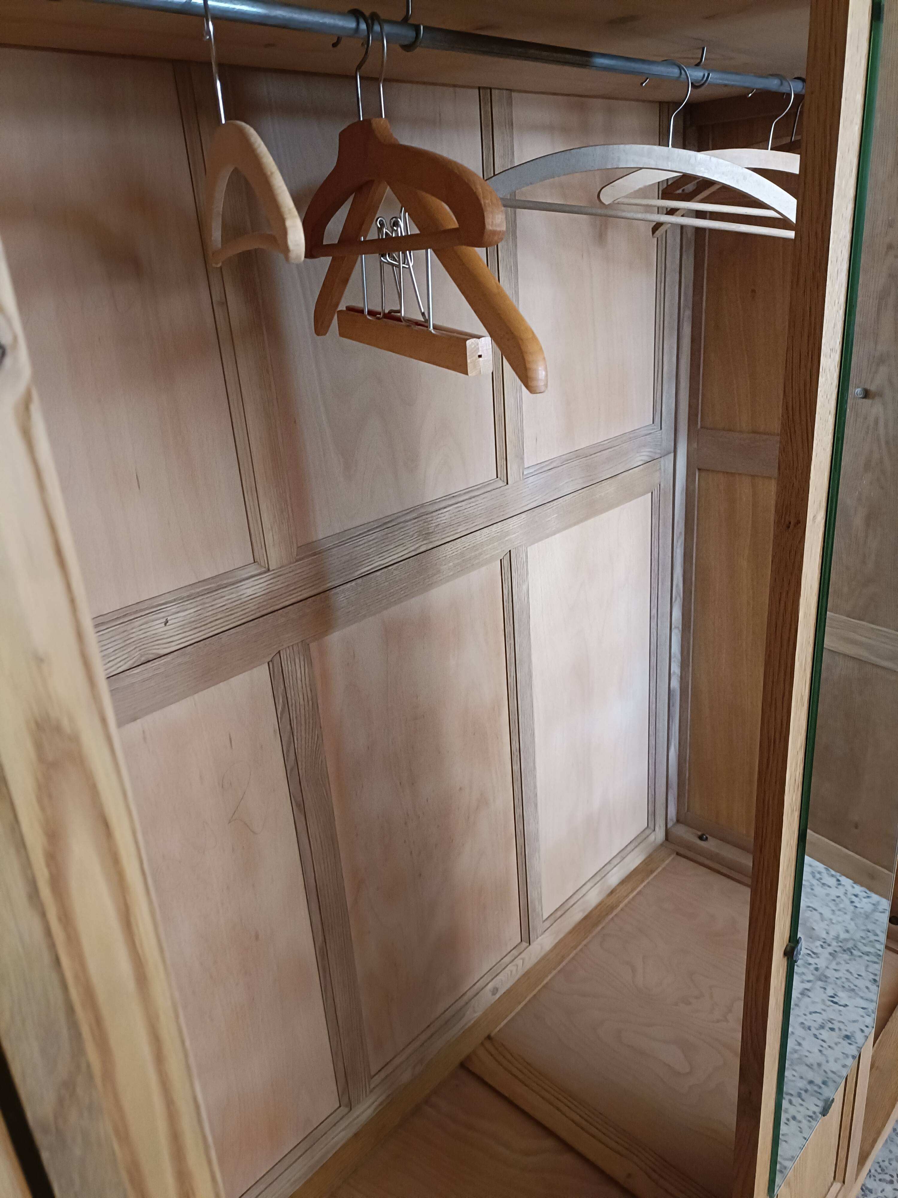 Renovated Art Deco oak wardrobe