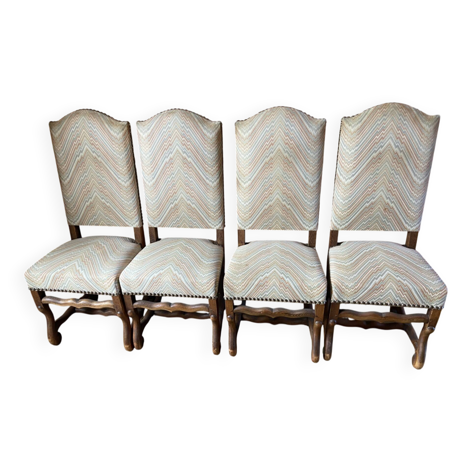 4 chaises de style  louis XIII  fin 18 eme