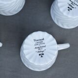 6 coffee cups and saucers Tharaud Limoges form valençay sillage model