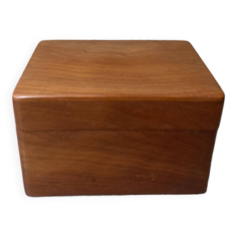 wooden index card box for office
