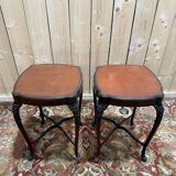 Paire de tables de chevets / sellettes / bouts de canapé style Louis XV Rég