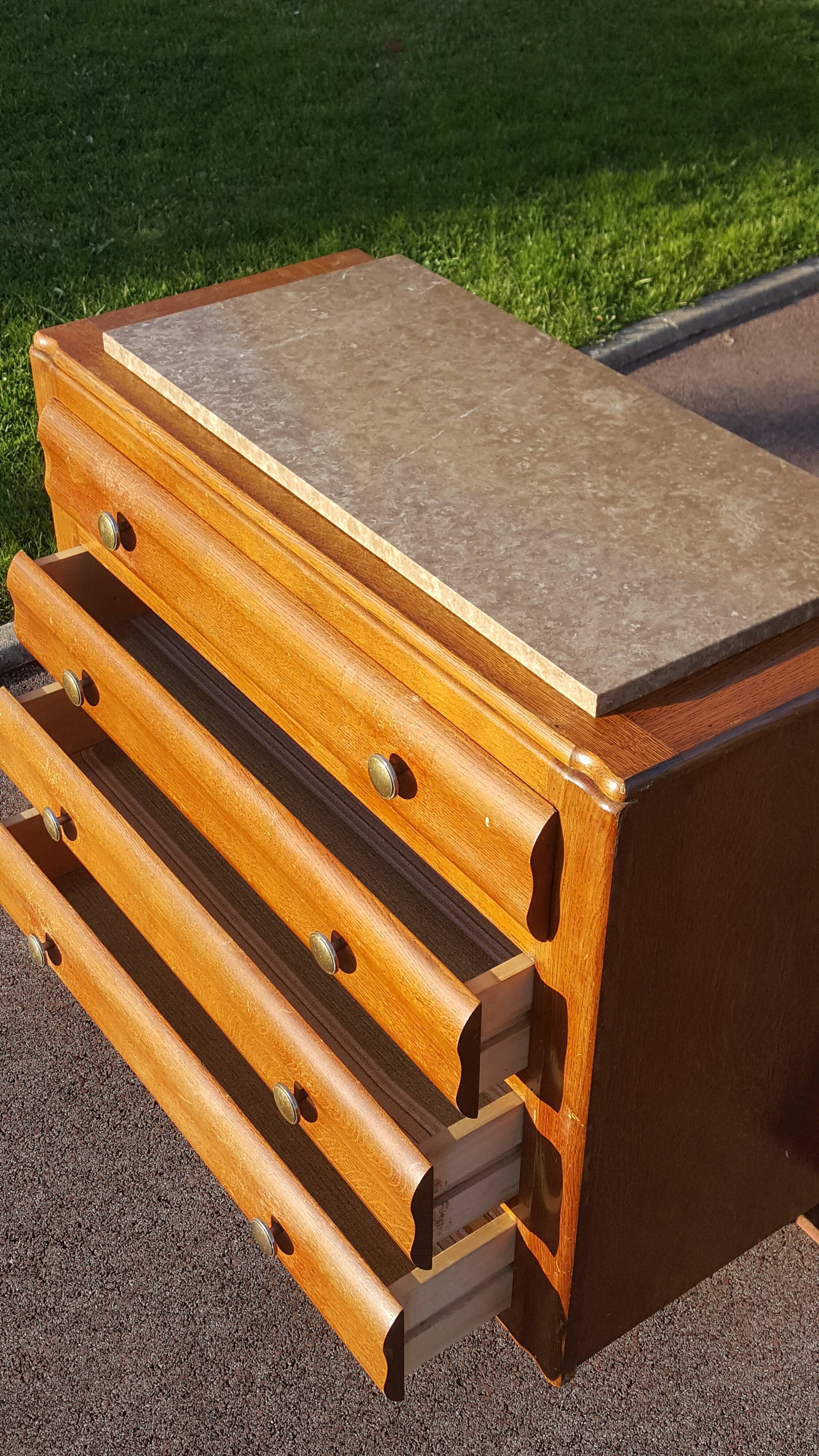 Vintage light wood dresser 1950