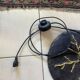 Metal floor lamp, foliage model