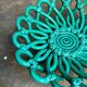 Green woven ceramic bowl Vallauris