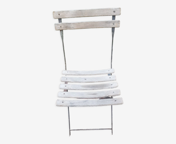 Chaise de bistrot pliante à lattes