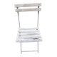Folding bistro chair with slats