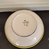 HB Quimper hollow earthenware dish with floral decoration