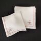 Lot de 12 serviettes de table broderie fleur