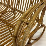 Vintage Rattan Sofa Belse 8 Design 1960s Rohe Noordwolde