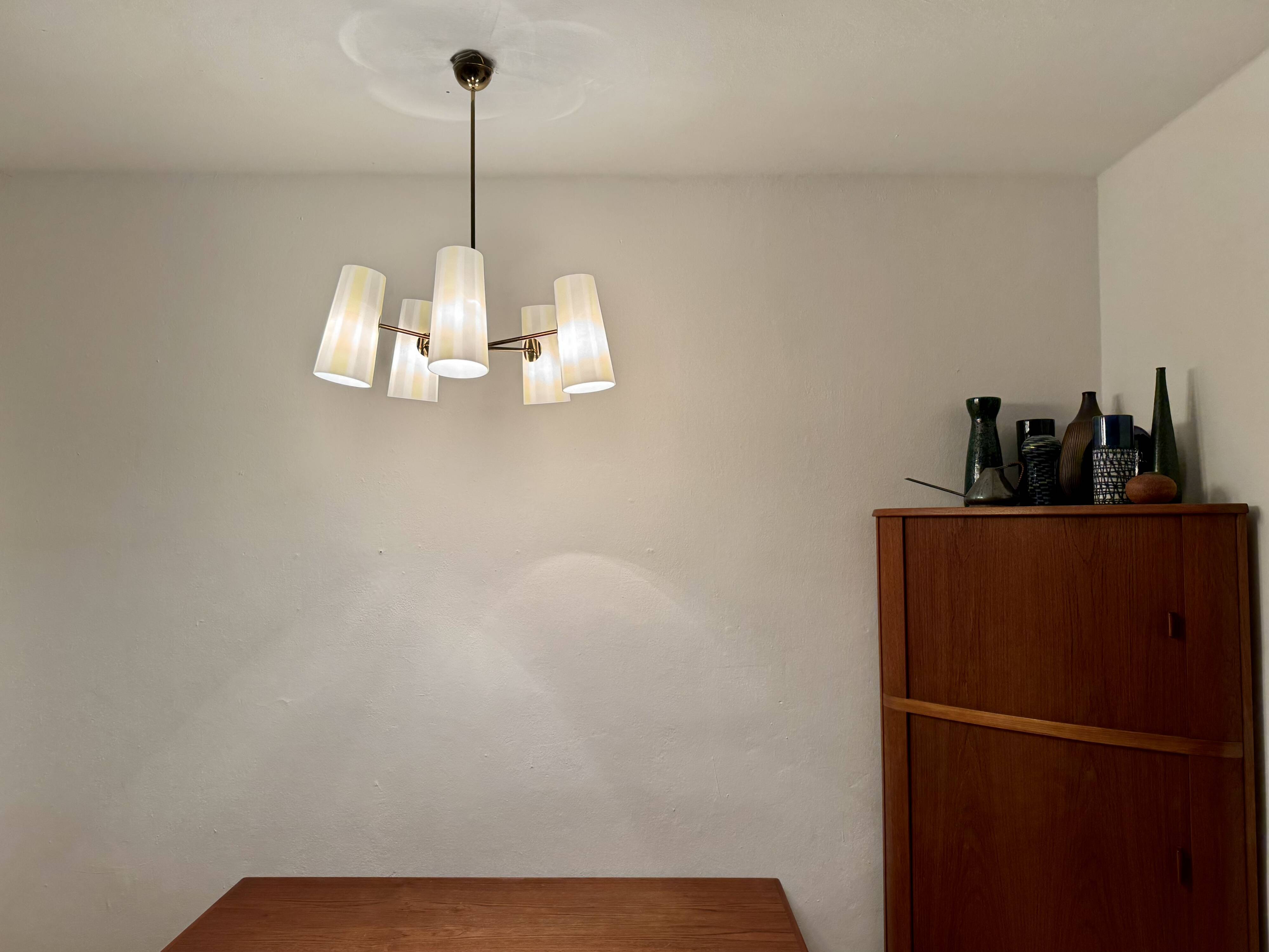 Austrian Brass Chandelier by Rupert Nikoll