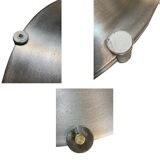 Lampe de plafond ou murale ronde Mid-Century en aluminium, années 70