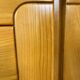 Large French sideboard in solid elm, 1970, attributed to Atelier Chauvin.