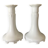 Pair of Limoges porcelain candlesticks