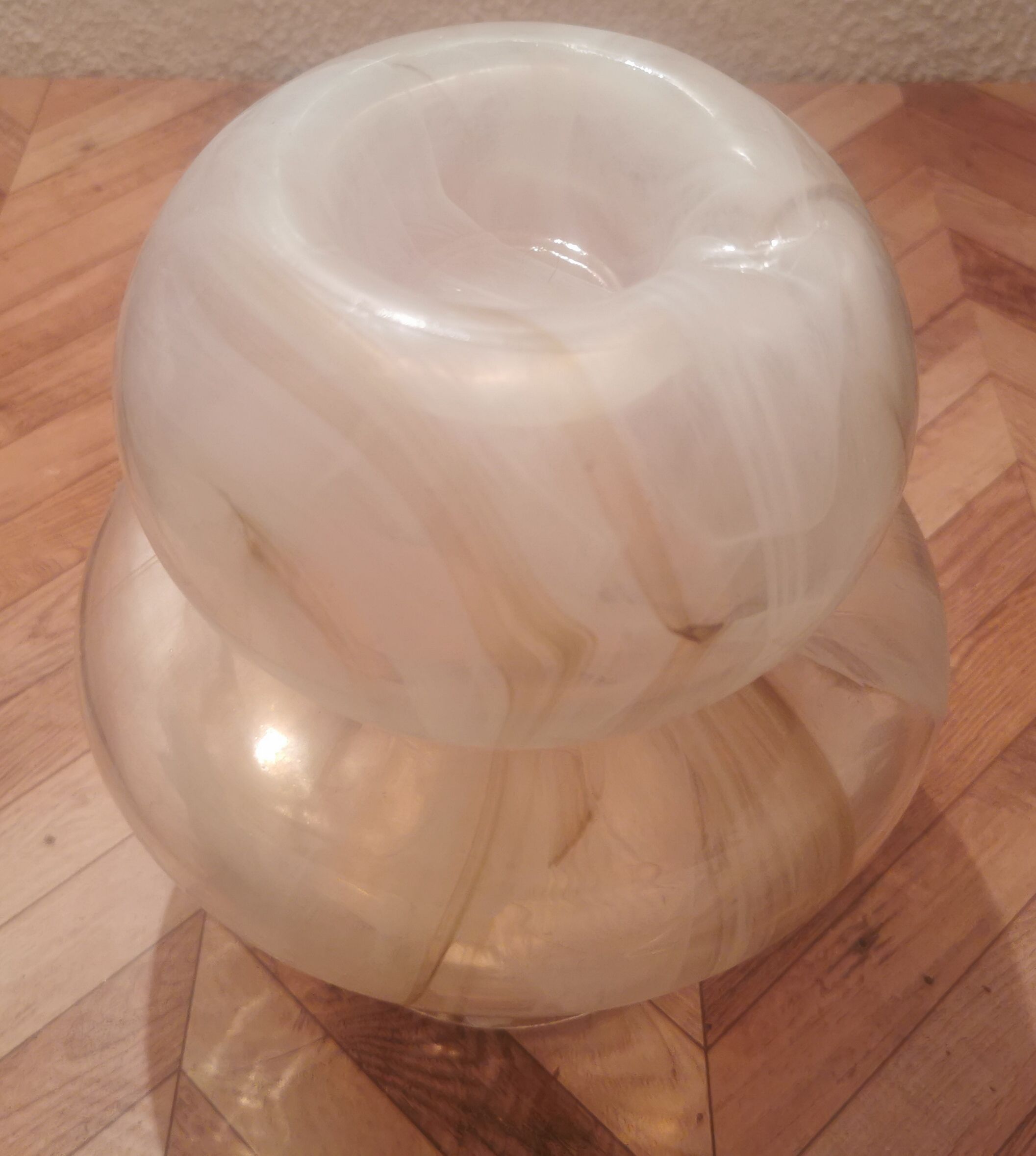 Vase mushroom marbled glass