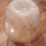 Vase champignon verre marbré