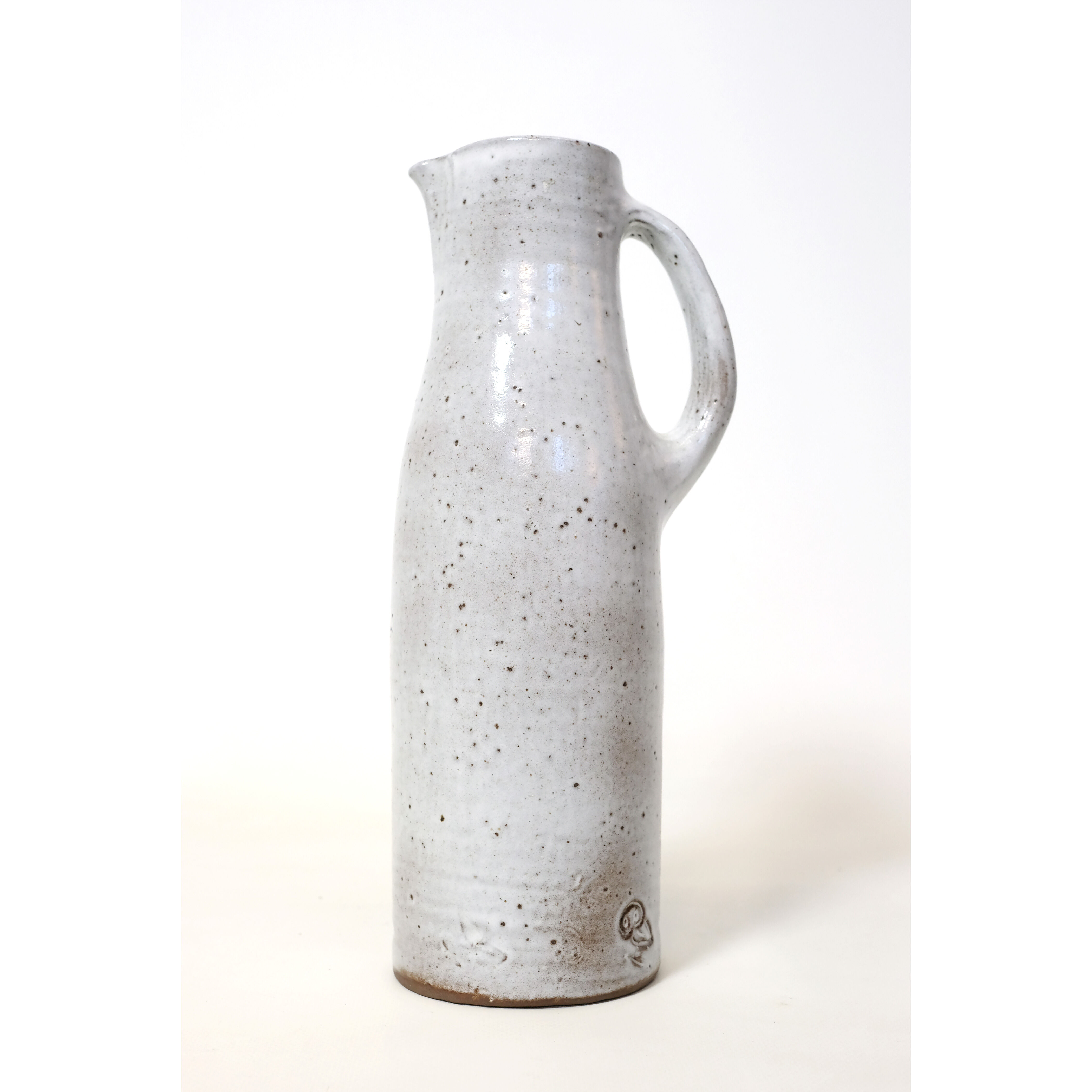 Jeanne and Norbert Pierlot, pitcher in enamelled stoneware, 30cm.