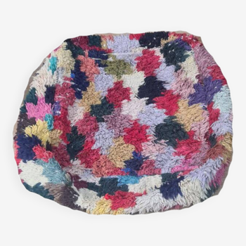 Pouf berbère bohemian fait main 60 X 60 X 25 CM