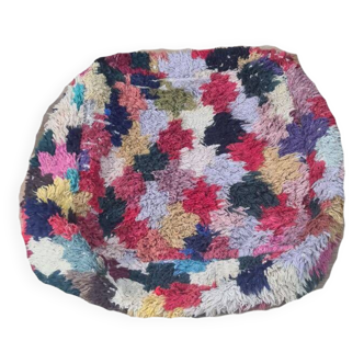 Handmade bohemian Berber pouf 60 X 60 X 25 CM