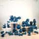Cat statue, vintage, Aldo Londi for Bitossi, Rimini blue series