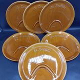 6 plates with raclette Saint-Amand - caramel