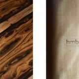 Vintage Mid-Century Modern Swedish Square Rosewood and Aluminium Coffee Table