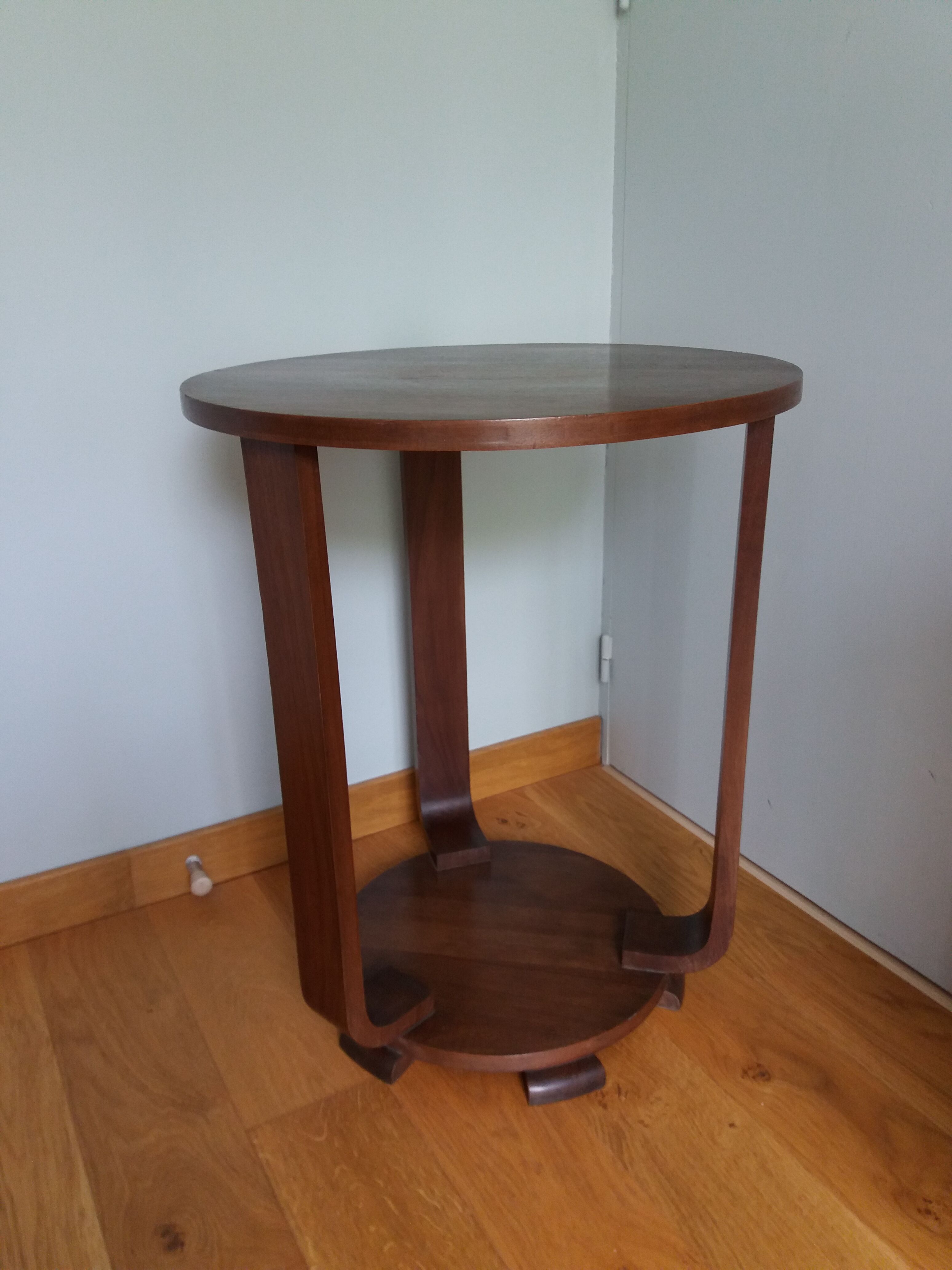 Art Deco tripod console pedestal table