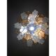 Murano glass chandelier “tronchi” in amber and opalino “tronchi” d50