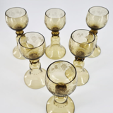 Suite of 6 bohemian crystal wine glasses