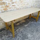 Folding brewery table