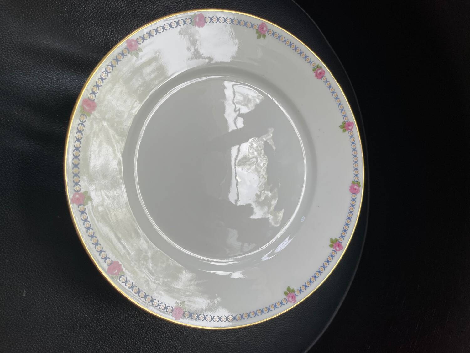 old Limoges porcelain compote bowl