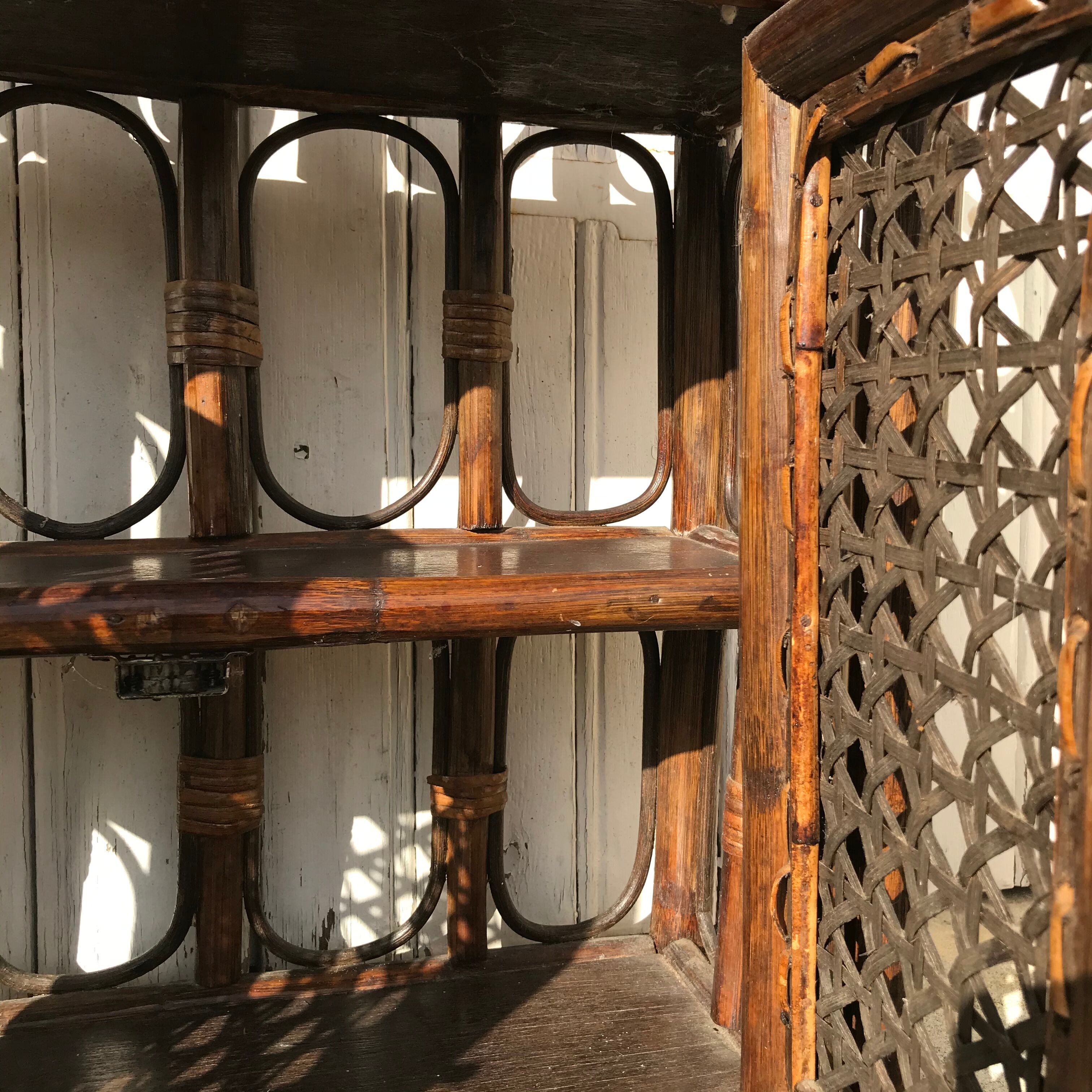 Vintage rattan cabinet