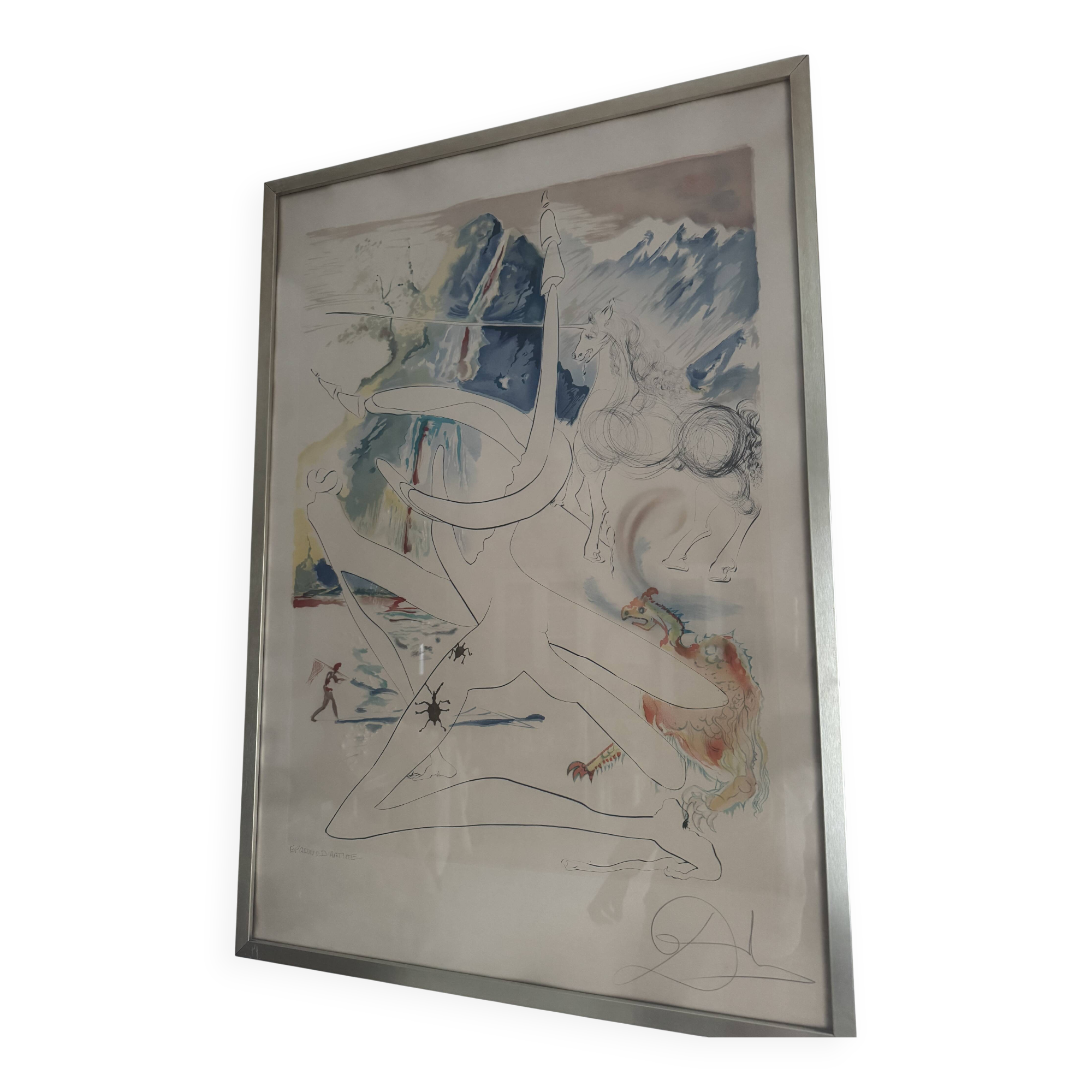 Tableau Dali lithographie signée