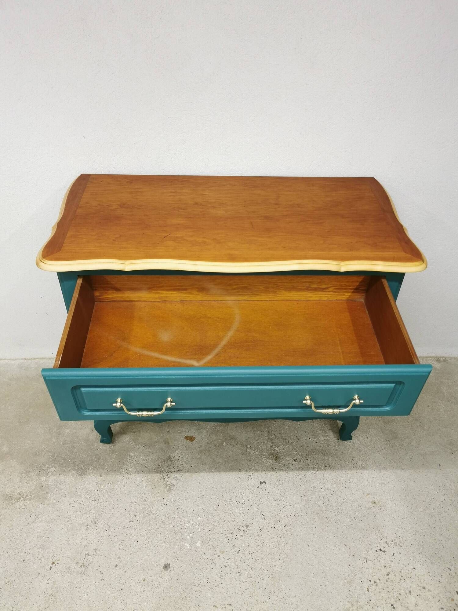 Vintage cherry wood commode refurbished