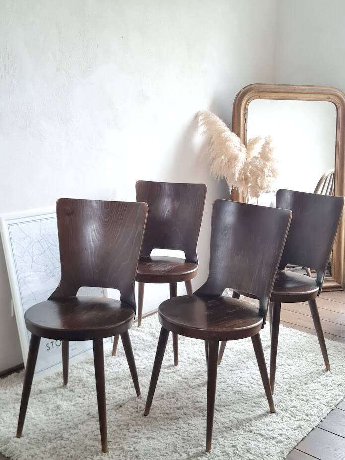 Set of 4 Scandinavian chairs from the 1960s.
