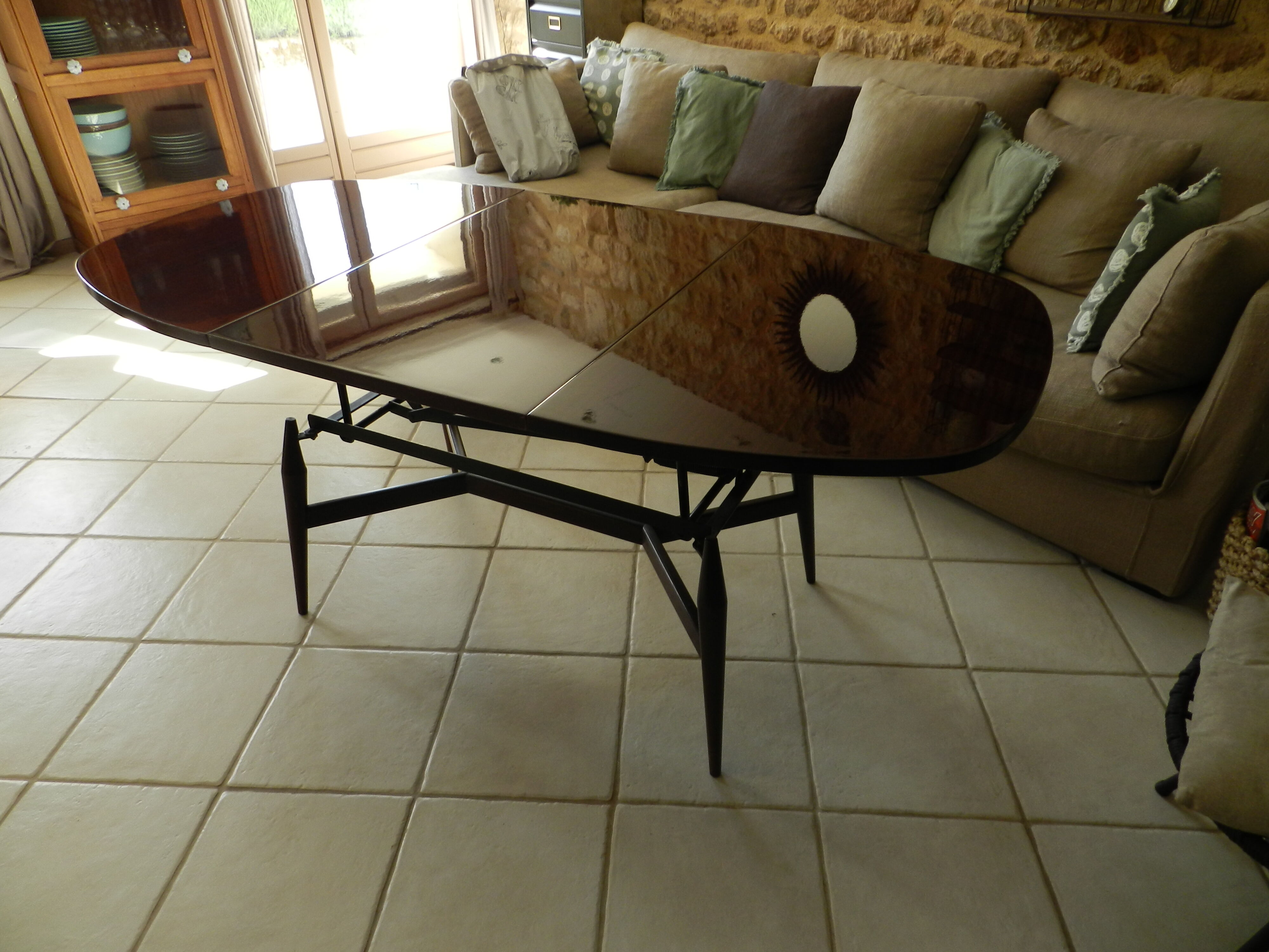 Scandinavian table adjustable and retractable Smørrebrød