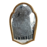 Antique baroque gilded wooden mirror – Pitted glass