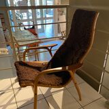 Fauteuil designer scandinave Yngve Ekstrom 1960