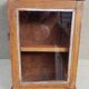 Medicine cabinet - wall display case in ancient Burmese teak / 2 hangers for wall mounting