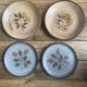 4 flower plates from Salins and Niderviller from the 1970s.