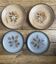 4 flower plates from Salins and Niderviller from the 1970s.