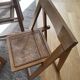 Chaise pliante bois et cannage Jacober