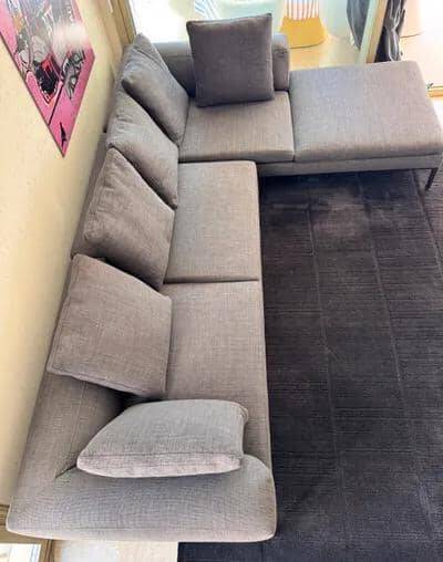 B&b italia corner sofa “ray” + b&b italia/maxalto “cratis” carpet